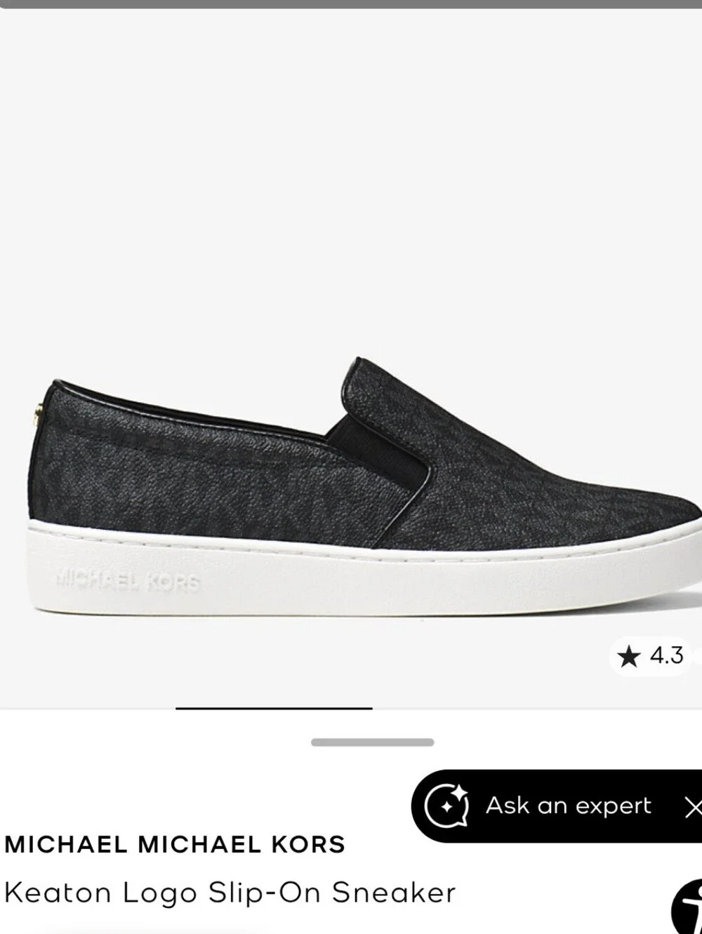 New Michael Kors Slip-On Platform Sneakers in Charcoal Gray size 7